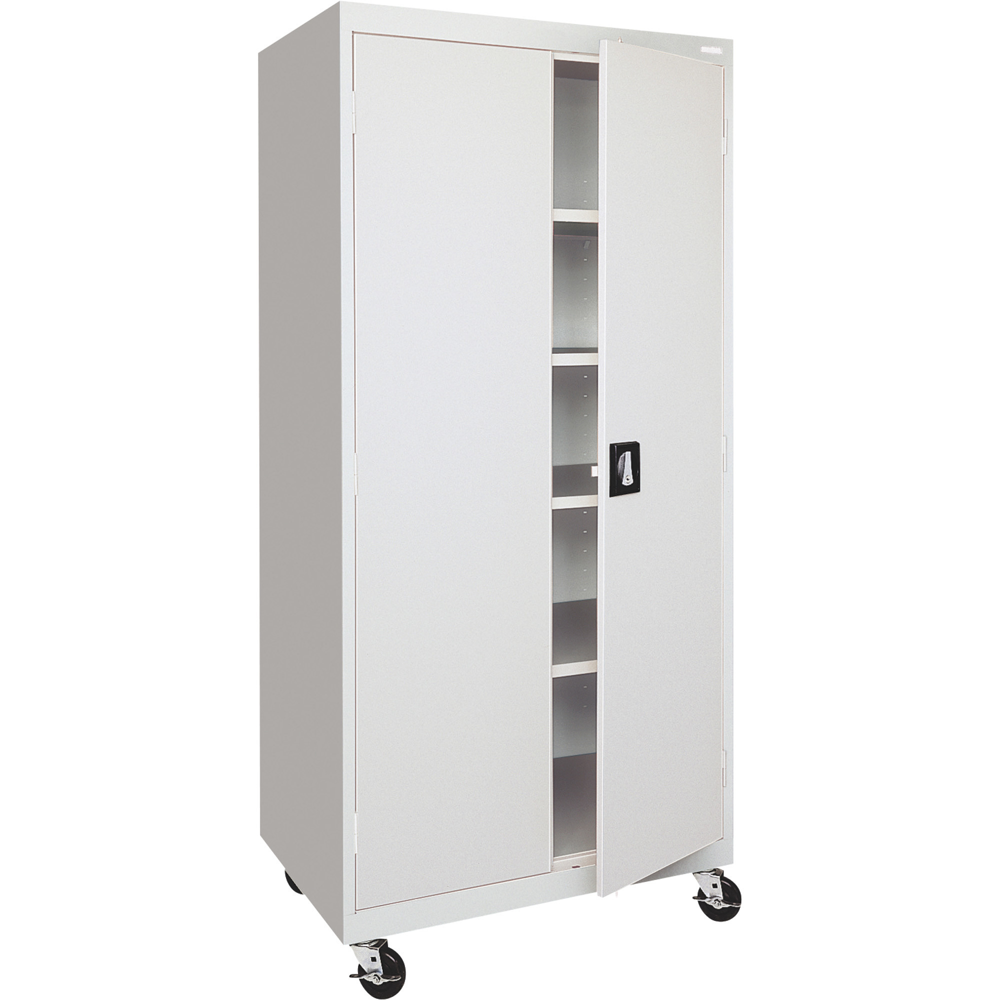 Sandusky Lee Heavy-Duty Welded Steel Mobile Cabinet, 36in.W x 24in.D x 78in.H, Light Gray, Model# TA4R362472-05
